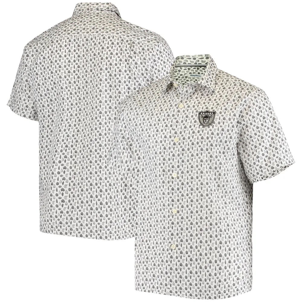 Lids Las Vegas Raiders Tommy Bahama Baja Mar Throwback Woven Button-Up Shirt  - White