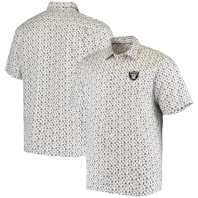 Denver Broncos Tommy Bahama Baja Mar Woven Button-Up Shirt - White