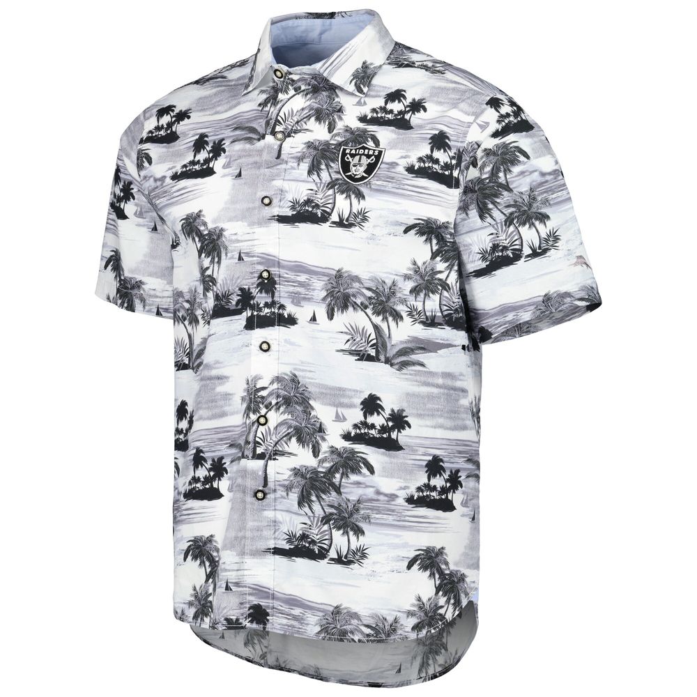 Men's Tommy Bahama White Las Vegas Raiders Sport Tropical Horizons Button-Up Shirt