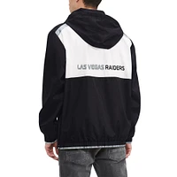 Haut à capuche demi-zip Tommy Hilfiger pour hommes noir/blanc Las Vegas Raiders Carter