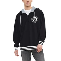 Sweat à capuche noir quart de zip Tommy Hilfiger Las Vegas Raiders Aaron pour hommes