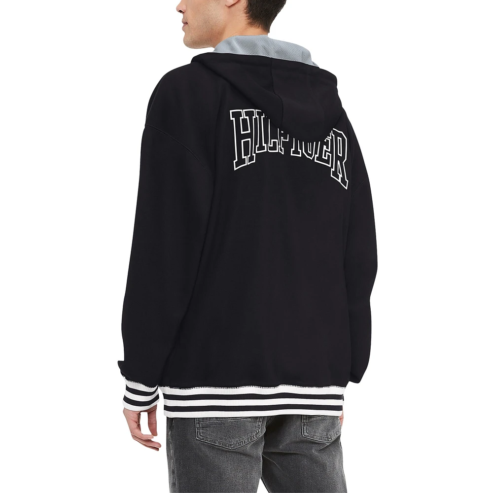 Sweat à capuche noir quart de zip Tommy Hilfiger Las Vegas Raiders Aaron pour hommes