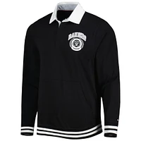 Polo à manches longues Tommy Hilfiger Las Vegas Raiders Cody noir pour homme