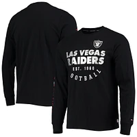 T-shirt à manches longues Tommy Hilfiger Las Vegas Raiders Peter noir pour homme