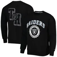 '47 Heathered Black Las Vegas Raiders Bypass Tribeca Pullover Sweatshirt