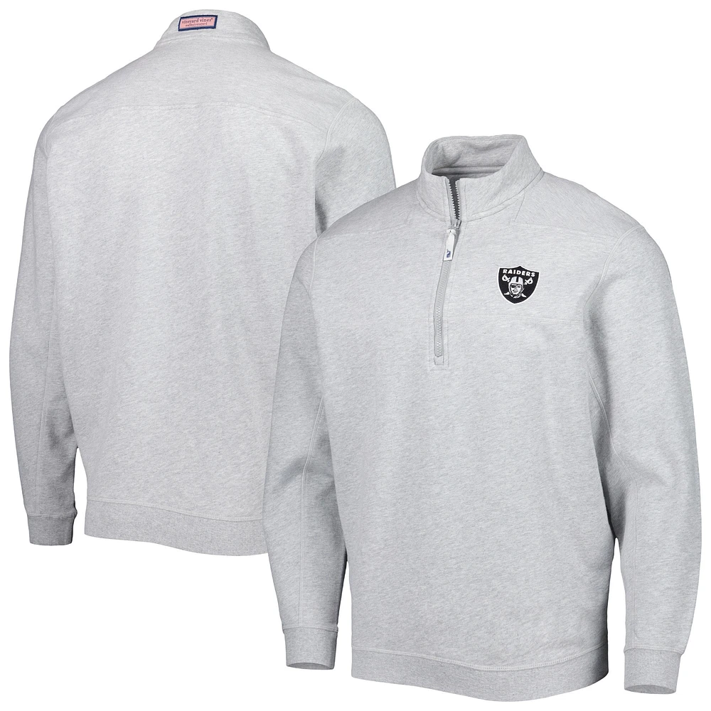 Sweat-shirt Vineyard Vines gris chiné Las Vegas Raiders Shep pour homme