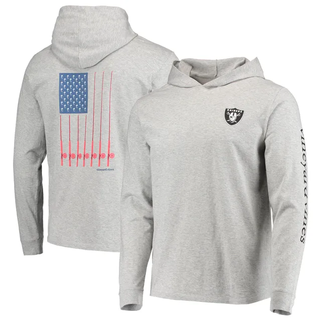 NFL Las Vegas Raiders Boys' Black/Gray Long Sleeve Hooded Sweatshirt - L