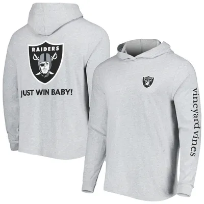 Lids Las Vegas Raiders New Era Team Brushed Hoodie T-Shirt - Heathered Gray