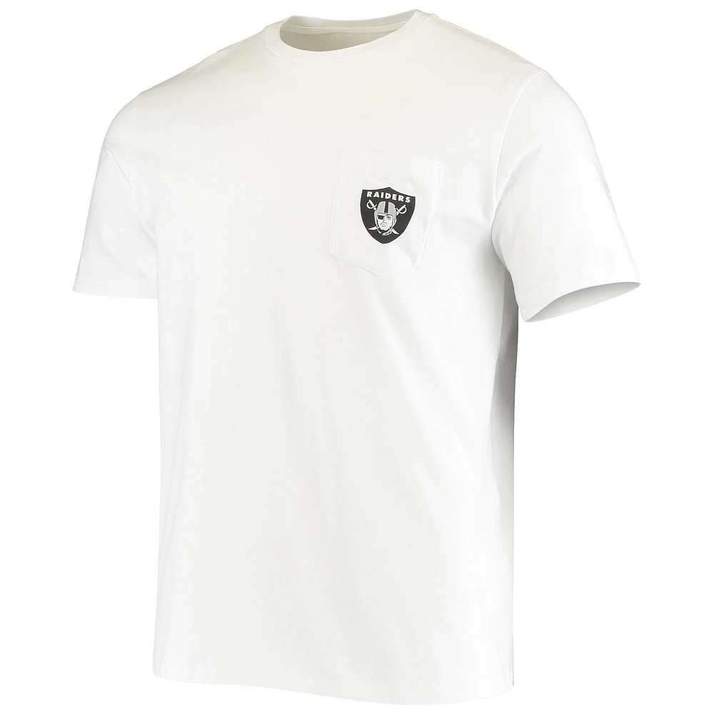 Men's Vineyard Vines White Las Vegas Raiders Big & Tall Helmet T-Shirt