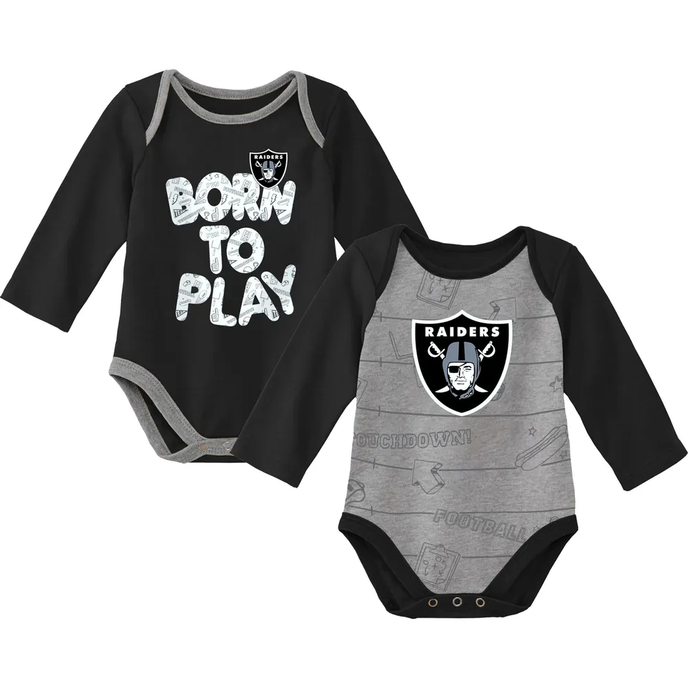 Outerstuff Toddler Boys Black, Heather Gray Las Vegas Raiders