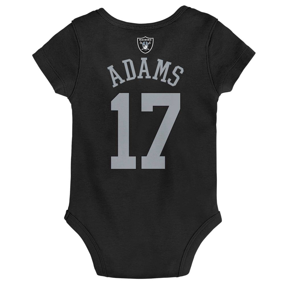 Newborn & Infant Davante Adams Black Las Vegas Raiders Mainliner Player Name Number Bodysuit