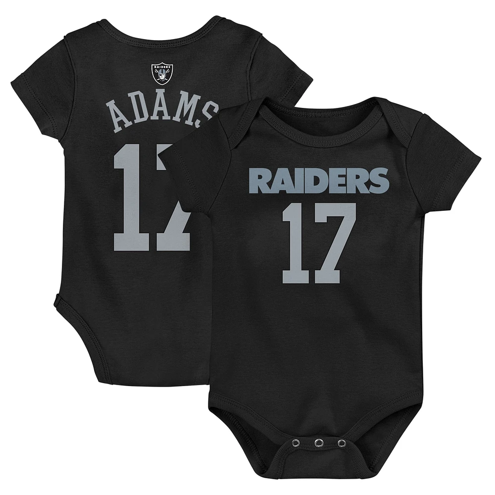 Newborn & Infant Davante Adams Black Las Vegas Raiders Mainliner Player Name Number Bodysuit