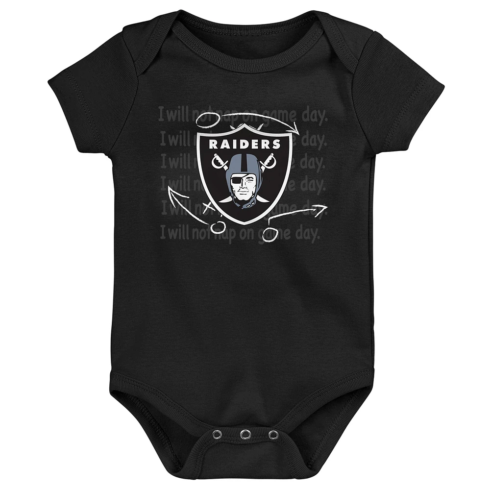 Ensemble de 3 bodies pour nouveau-né et bébé Las Vegas Raiders Team Starter