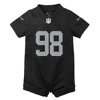 Newborn & Infant Nike Maxx Crosby Black Las Vegas Raiders Game Romper Jersey