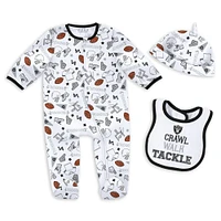 Newborn & Infant WEAR by Erin Andrews Las Vegas Raiders Sleep Play Set