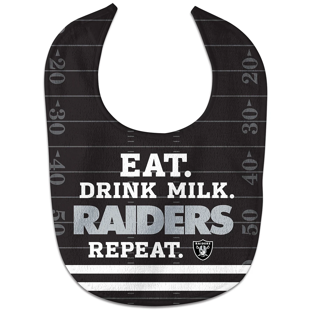 Nouveau-né et nourrisson WinCraft Las Vegas Raiders Eat. Boire. Répéter. Dossard All-Pro