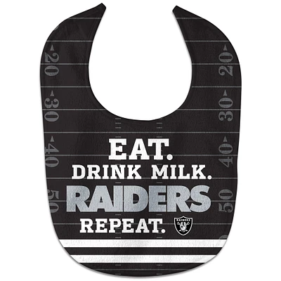 Nouveau-né et nourrisson WinCraft Las Vegas Raiders Eat. Boire. Répéter. Dossard All-Pro
