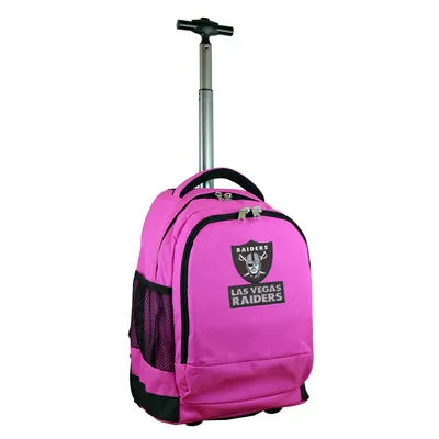 Las Vegas Raiders 19'' Premium Wheeled Backpack - Pink