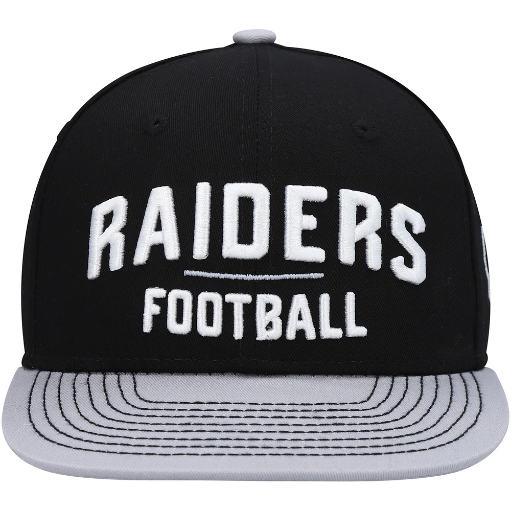 Casquette Snapback Las Vegas Raiders noire préscolaire Lock Up