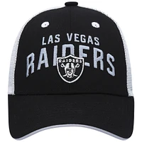 Preschool Black/White Las Vegas Raiders Core Lockup Mesh Back Snapback Hat