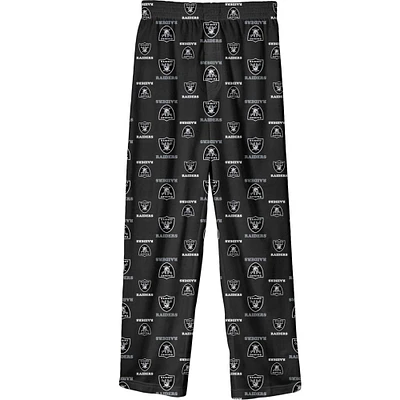 Pantalon de pyjama noir Las Vegas Raiders Team préscolaire