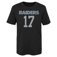 Préscolaire Davante Adams Noir Las Vegas Raiders Mainliner Nom et numéro du joueur T-shirt