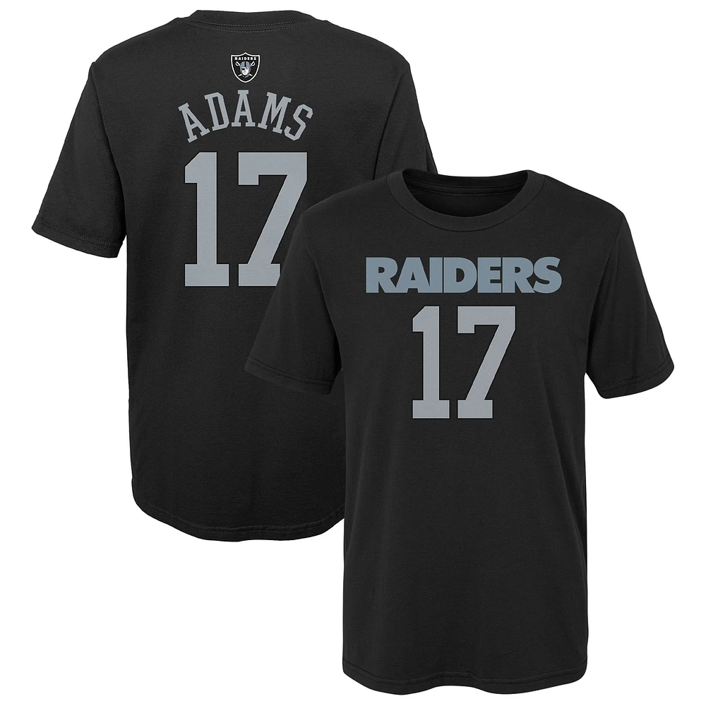 Préscolaire Davante Adams Noir Las Vegas Raiders Mainliner Nom et numéro du joueur T-shirt