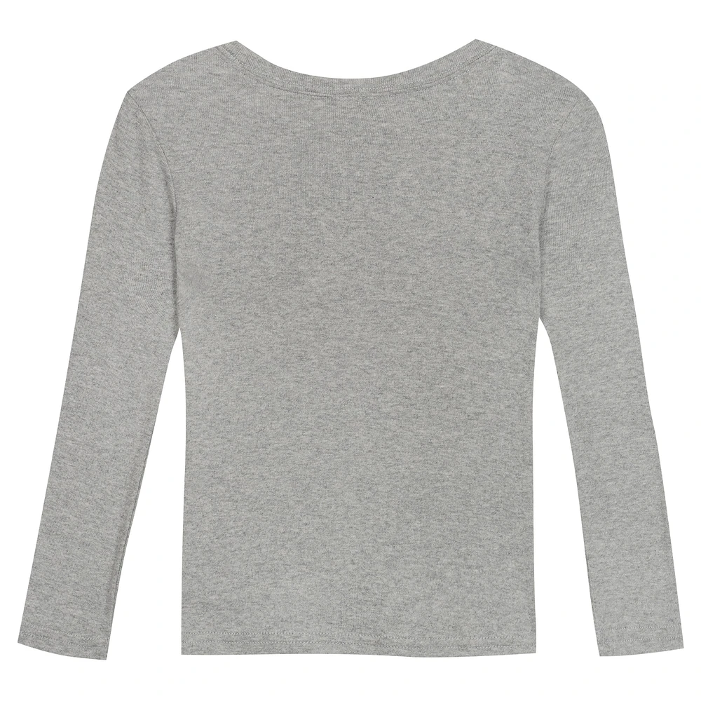 Ensemble de nuit pour enfant d'âge préscolaire avec t-shirt à manches longues et pantalon Heather Gray Las Vegas Raiders