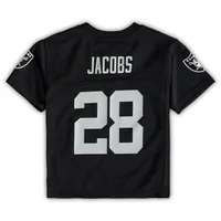 Outerstuff Preschool Josh Jacobs Black Las Vegas Raiders Replica Player Jersey