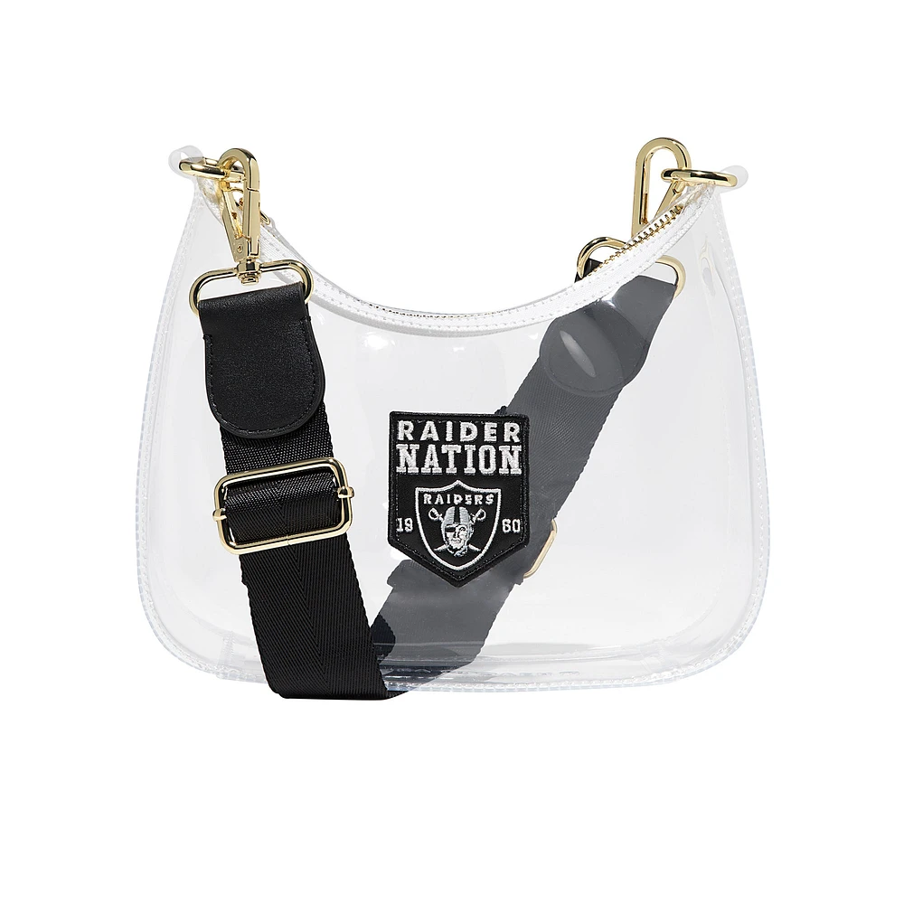 Sac à bandoulière incurvé transparent Stoney Clover Lane Las Vegas Raiders