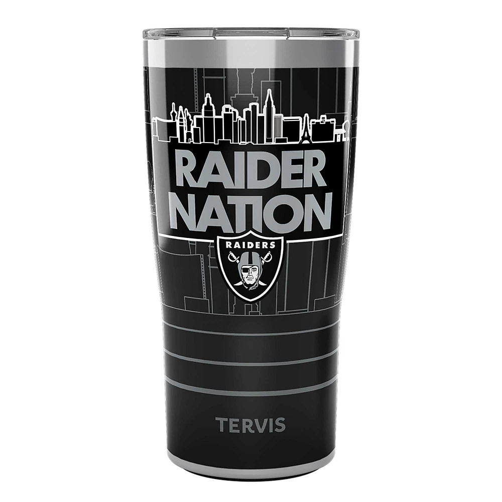 Tervis Las Vegas Raiders 20oz. Gobelet en acier inoxydable avec couvercle coulissant Raider Nation