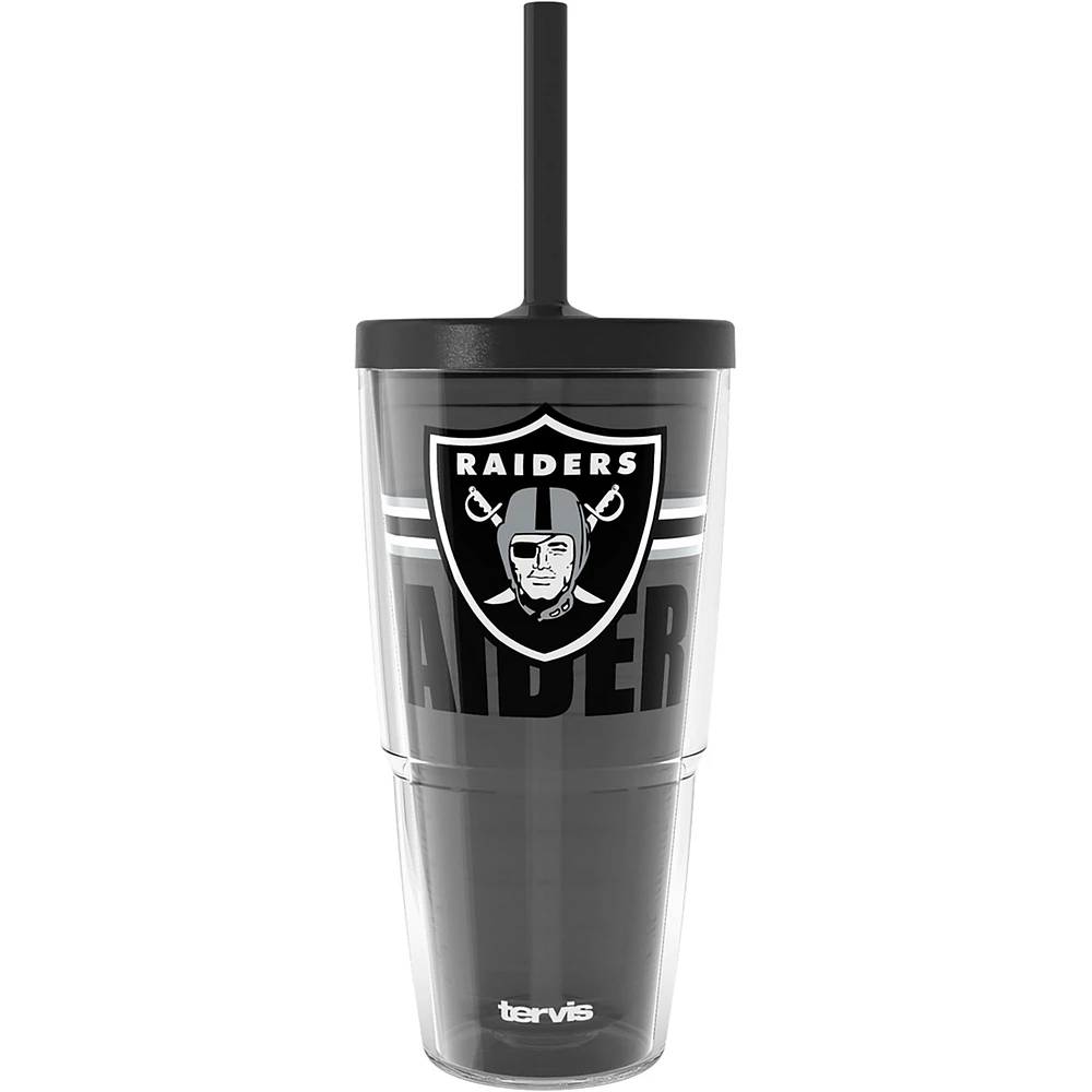 Gobelet classique Tervis Las Vegas Raiders de 24 oz avec couvercle à paille Go the Distance