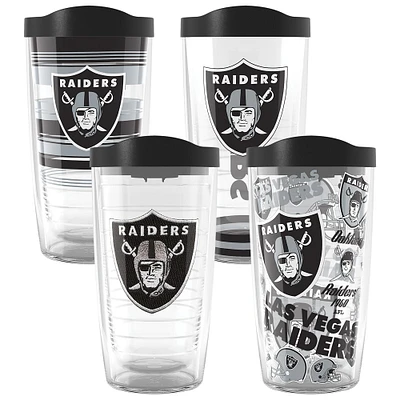 Tervis Las Vegas Raiders paquet de quatre 16oz. Ensemble de gobelets classiques