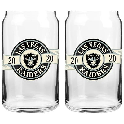 The Sports Vault Las Vegas Raiders 16 oz. Two-Pack Can Glass Set