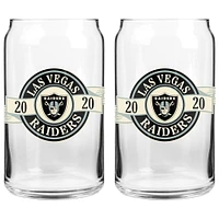 Le Sports Vault Las Vegas Raiders 16 oz. Ensemble de deux verres à canettes