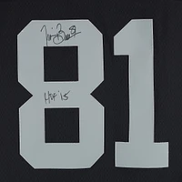 Tim Brown Las Vegas Raiders Autographed Black Mitchell & Ness Replica Jersey with "HOF 2015" Inscription