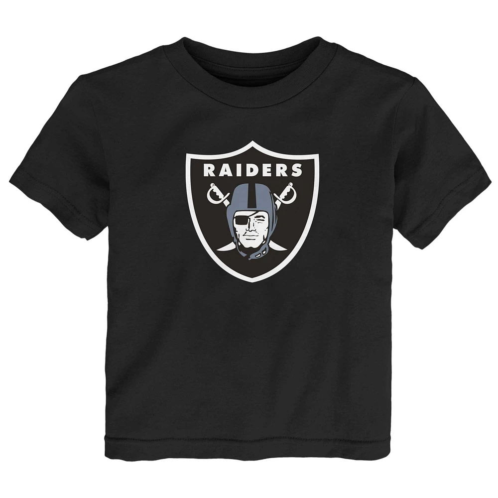 T-shirt noir avec logo principal des Raiders de Las Vegas pour tout-petit