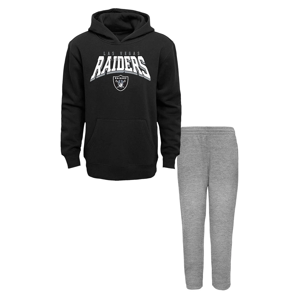 Ensemble sweat à capuche et pantalon de survêtement en polaire Dynamic Duo pour tout-petits des Las Vegas Raiders