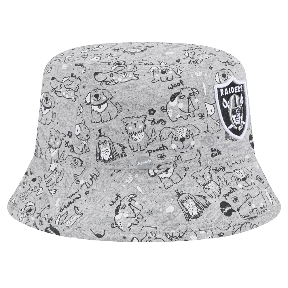 Toddler New Era Gray Las Vegas Raiders Companion Bucket Hat