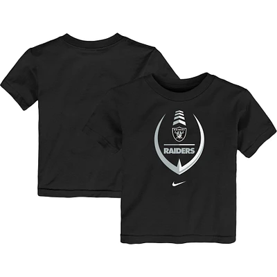 Nike Las Vegas Raiders Icon Wordmark pour tout-petit - T-shirt noir