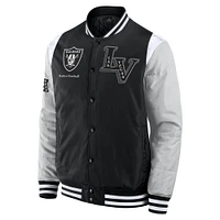 Veste unisexe Fanatics noire Las Vegas Raiders Elements Elite à boutons-pression