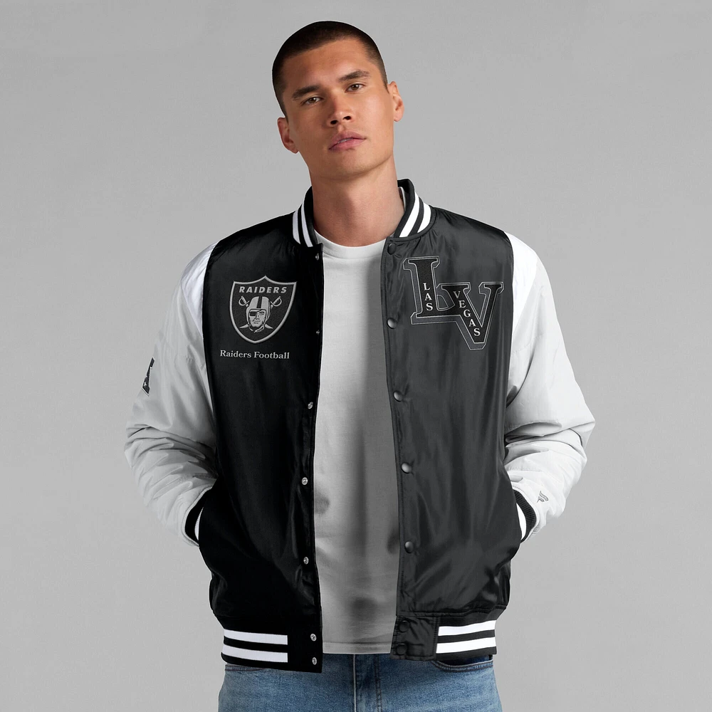 Veste unisexe Fanatics noire Las Vegas Raiders Elements Elite à boutons-pression