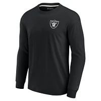 Unisex Fanatics Black Las Vegas Raiders Elements Super Soft Long Sleeve T-Shirt