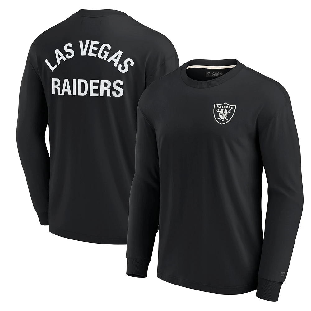 Unisex Fanatics Black Las Vegas Raiders Elements Super Soft Long Sleeve T-Shirt