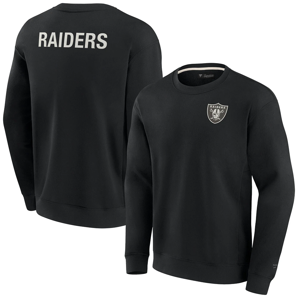 Unisex Fanatics Black Las Vegas Raiders Elements Super Soft Pullover Sweatshirt