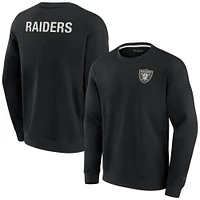 Unisex Fanatics Black Las Vegas Raiders Elements Super Soft Pullover Sweatshirt