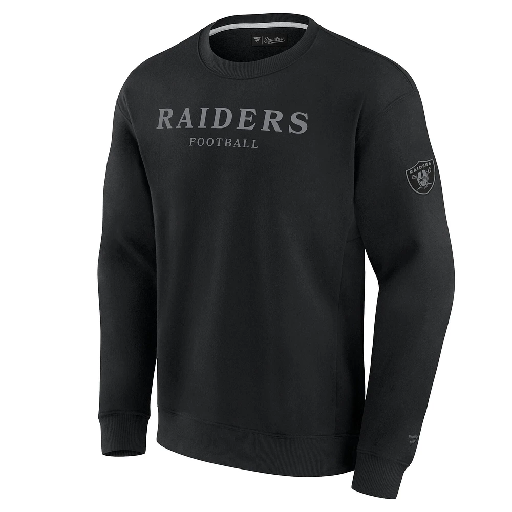 Sweat-shirt en polaire unisexe Fanatics noir Las Vegas Raiders Elements Unlimited