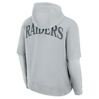 Sweat à capuche unisexe Fanatics gris Las Vegas Raiders Sleek Elements