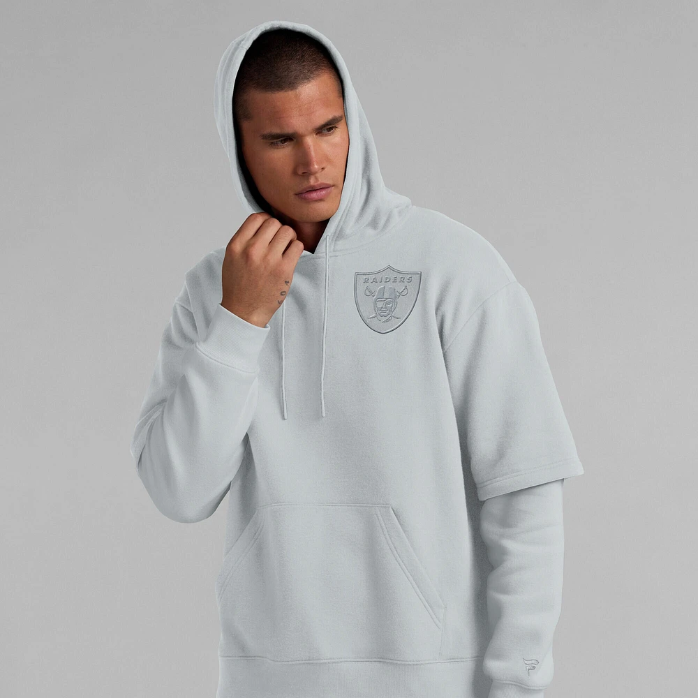 Sweat à capuche unisexe Fanatics gris Las Vegas Raiders Sleek Elements