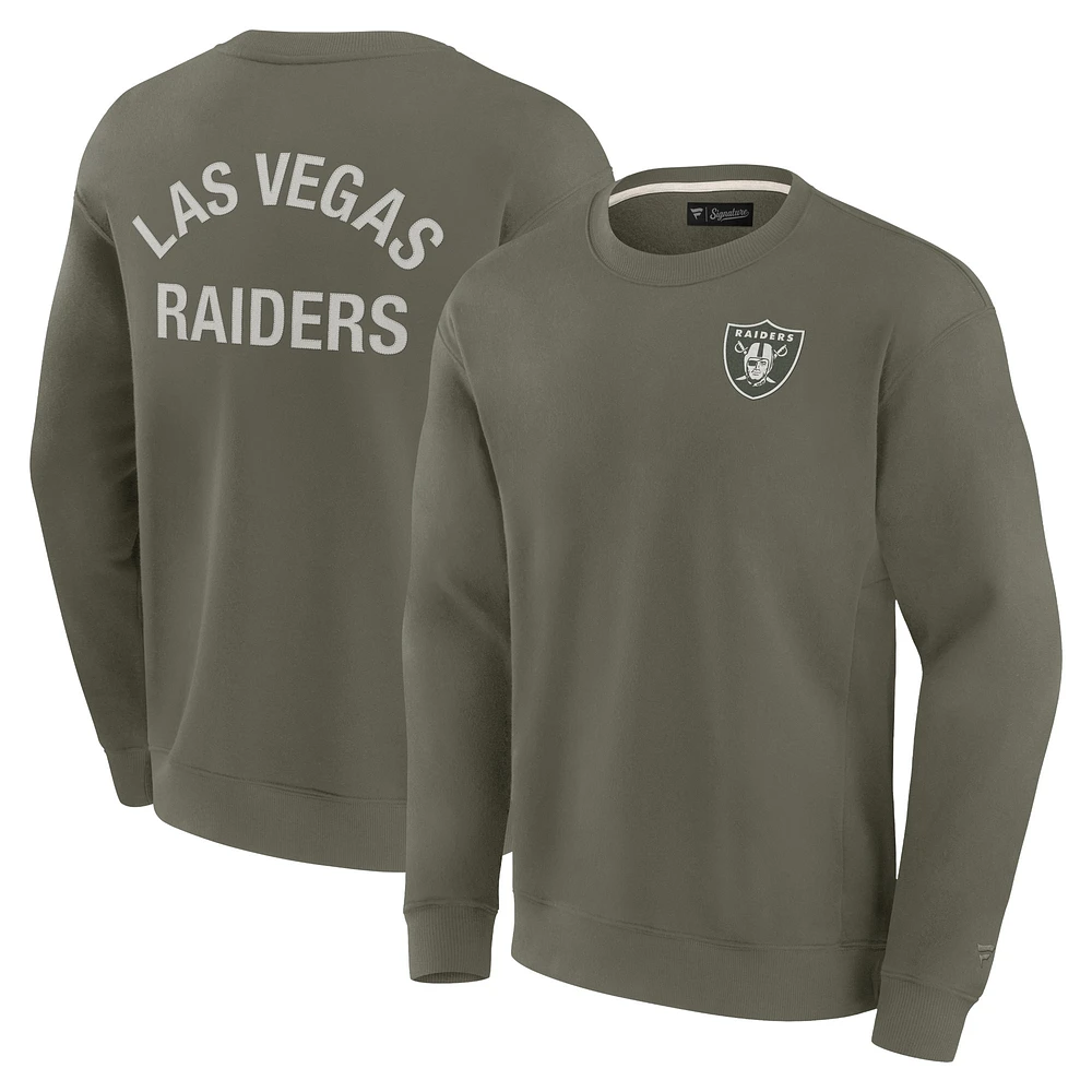 Sweat-shirt unisexe fanatiques olive Las Vegas Raiders super doux